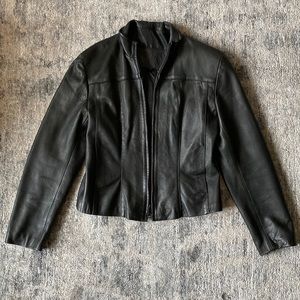 Black Leather Boutique Jacket